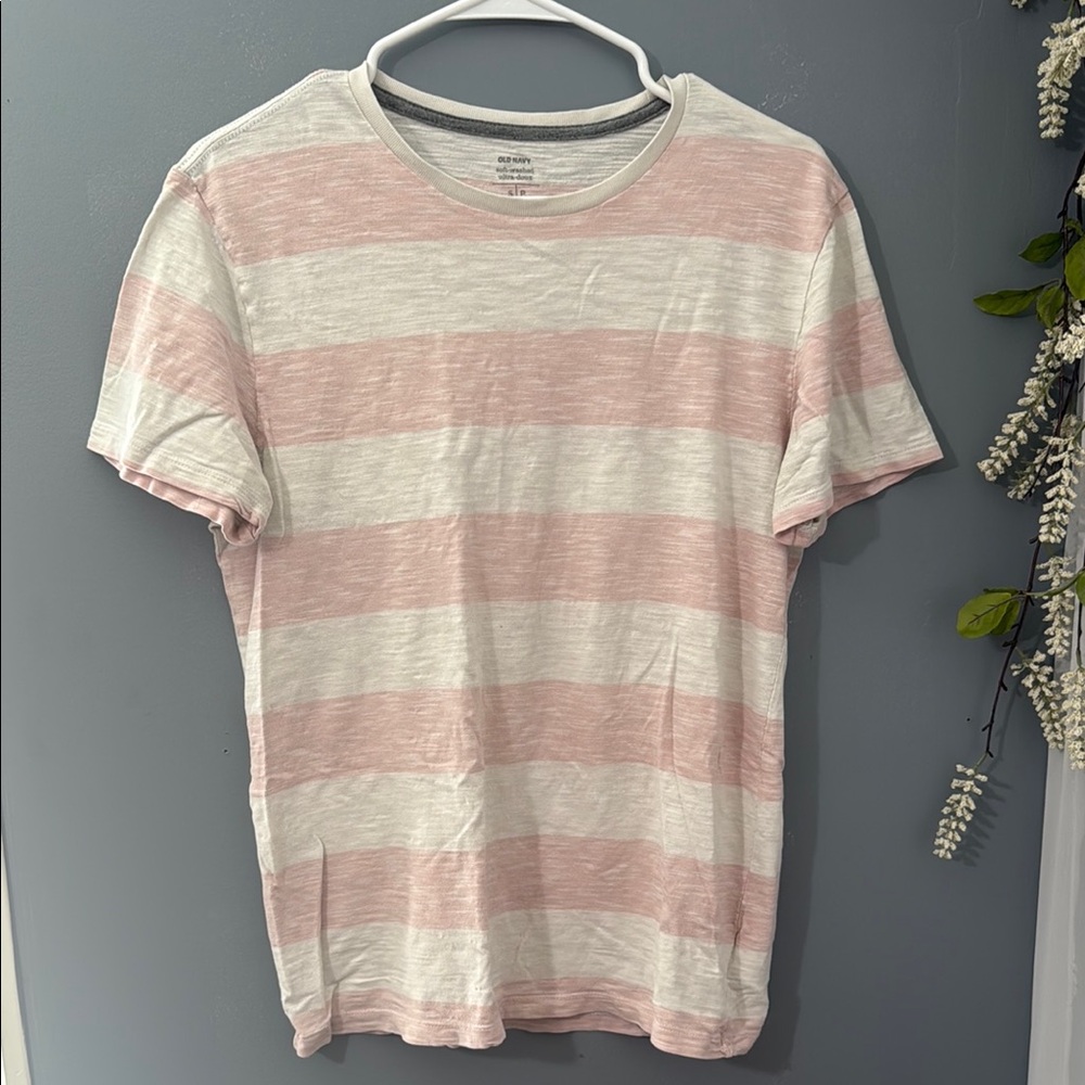 ‼️LAST CHANCE‼️💎Goodfellow & Co Pink and White Short Sleeve Tees